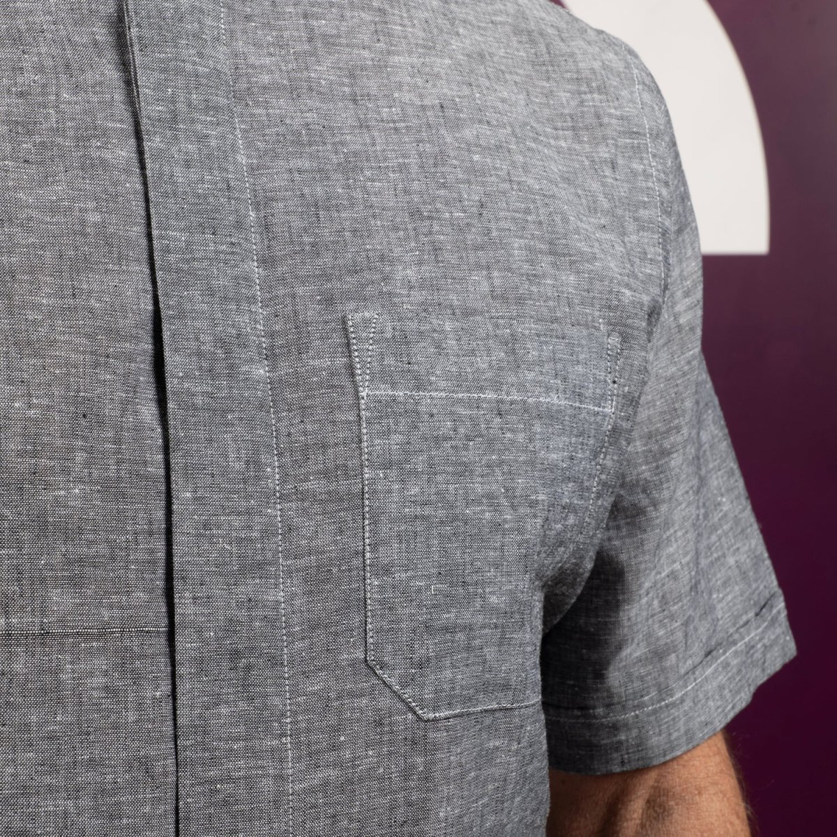 Camicia Sacerdotale Clergy  in Misto Lino Manica Corta Disponibili Diversi Colori - immagine 8
