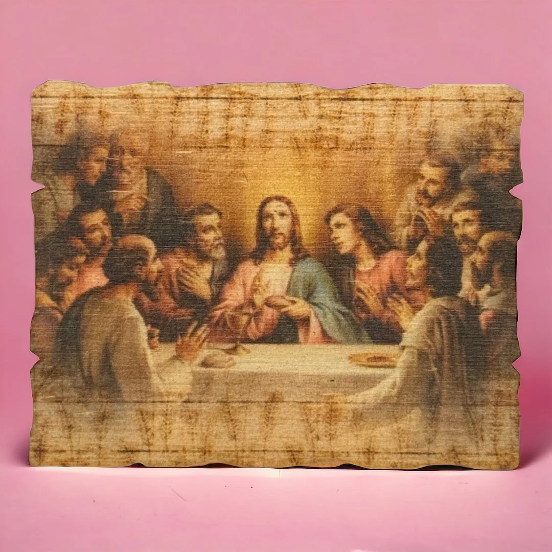 Calamita Anticata con Raffigurazione Ultima Cena Misura 5x7 cm